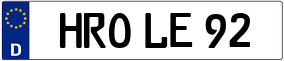 Trailer License Plate